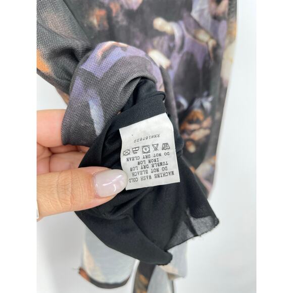 superdown | NWT Angela Midi Dress in Multi Black Angel Heaven Print S - Picture 15 of 15